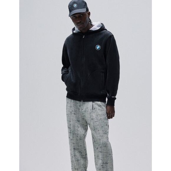 Kith for BMW Bonded Velour Williams V Full Zip Hoodie Size M NWT - Picture 2 of 16